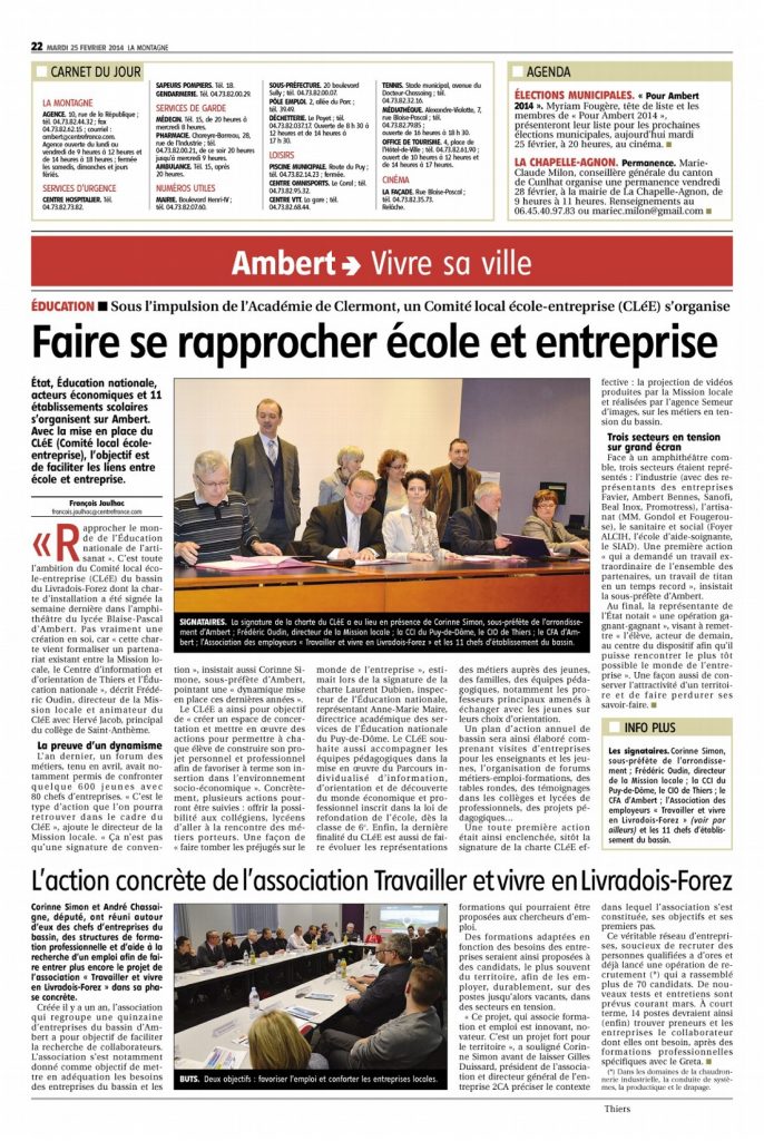 L'action concrète de l'association Travailler et vivre en Livradois-Forez