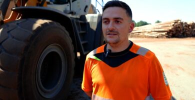 Antoine, conducteur d’engin chez Livra Bois